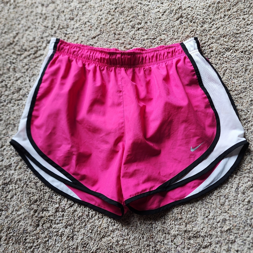 Nike Pink and White Athletic Shorts Lightweight Design